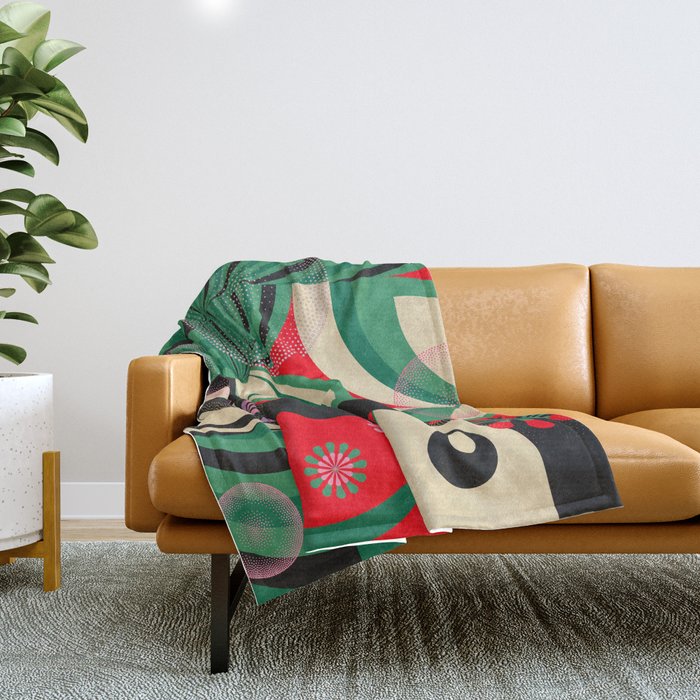 Geisha Sakura Girl Throw Blanket Gallery Image 1