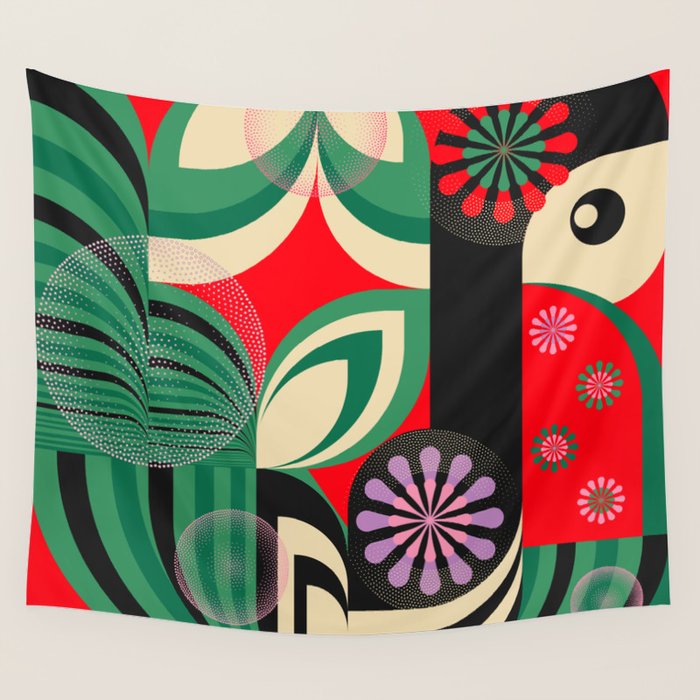 Geisha Sakura Girl Wall Tapestry Gallery Image 4