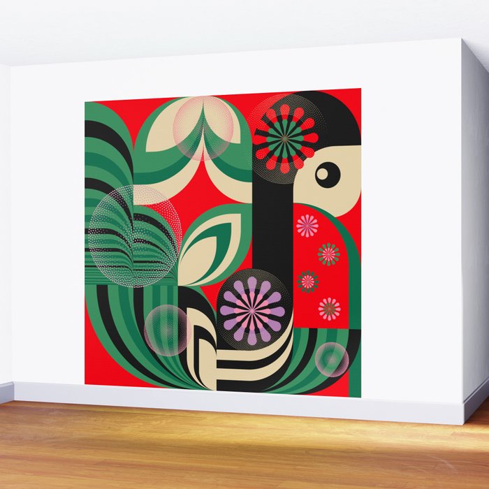 Geisha Sakura Girl Wall Mural Gallery Image 2