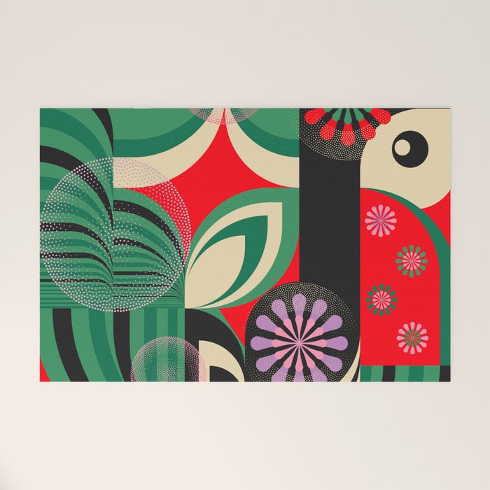 Geisha Sakura Girl Welcome Mat Gallery Image 1