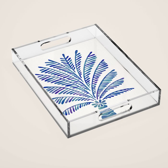 Palm Tree - Navy Palette Acrylic Tray Gallery Image 1