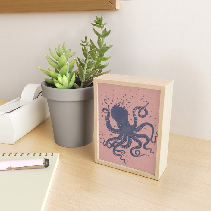 Octopus in the Deep Pastel Version Mini Art Print Gallery Image 2