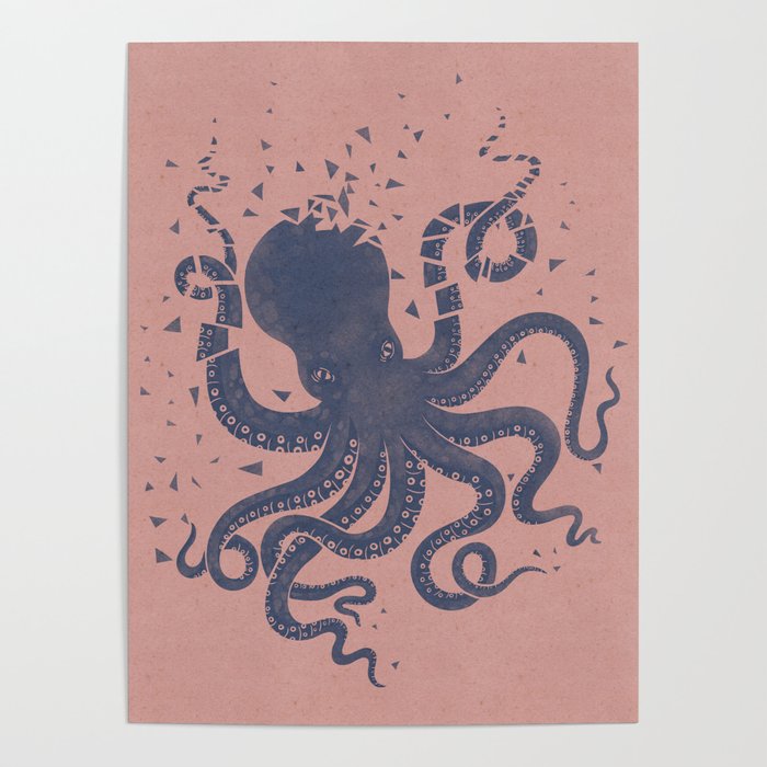 Octopus in the Deep Pastel Version Poster Gallery Image 4