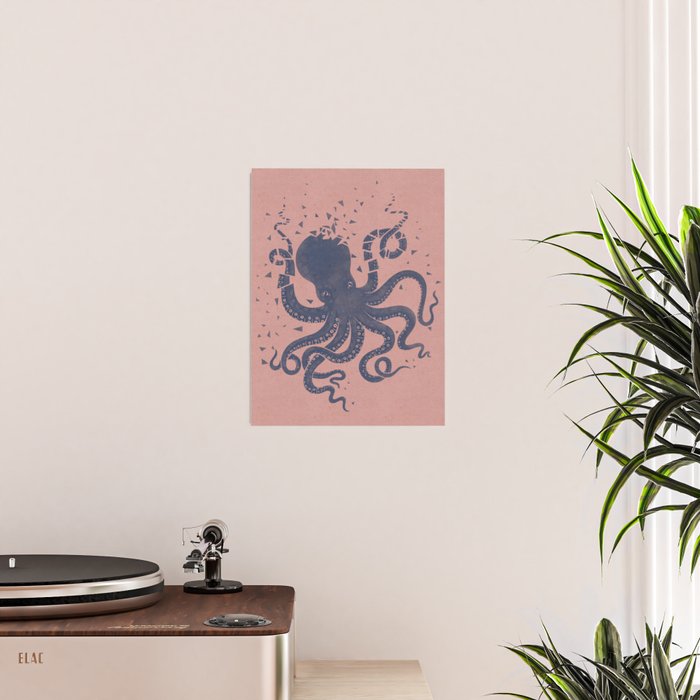 Octopus in the Deep Pastel Version Poster Gallery Image 2