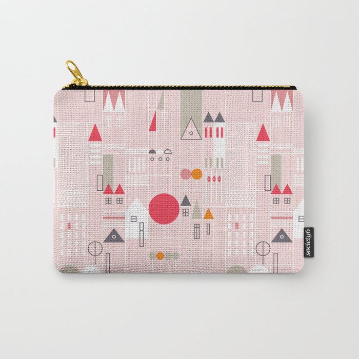 City life blocks pearl pink Carry All Pouch Gallery Image 1