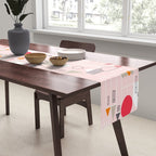 City life blocks pearl pink Table Runner Gallery Image 2