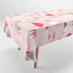 City life blocks pearl pink Tablecloth Gallery Image 1
