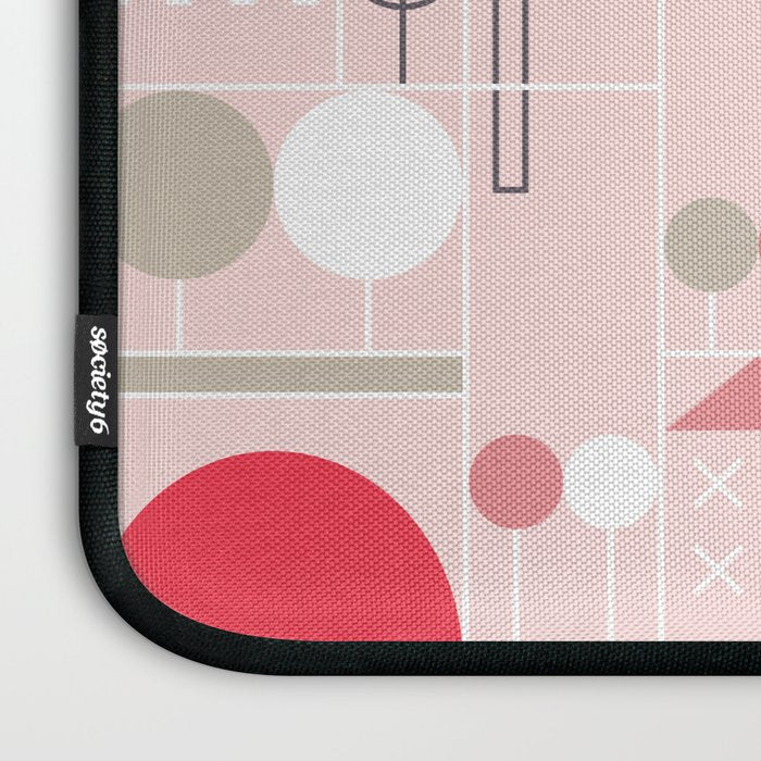 City life blocks pearl pink Laptop Sleeve Gallery Image 3