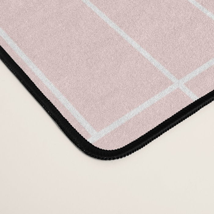 City life blocks pearl pink Desk Mat Gallery Image 4