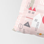 City life blocks pearl pink Pillow Sham Gallery Image 4