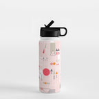 City life blocks pearl pink Water Bottle Gallery Image 1
