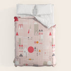City life blocks pearl pink Duvet Cover Gallery Image 6