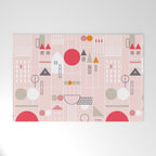 City life blocks pearl pink Welcome Mat Gallery Image 1