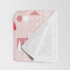 City life blocks pearl pink Throw Blanket Gallery Image 3