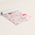 City life blocks pearl pink Yoga Mat Gallery Image 2