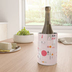 City life blocks pearl pink Wine Chiller Gallery Image 4