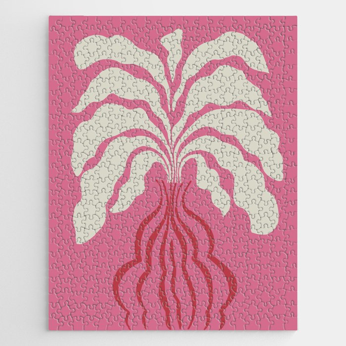 Minimal leaf and vase Jigsaw Puzzle Gallery Image 1