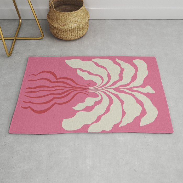 Minimal leaf and vase Rug Gallery Image 1