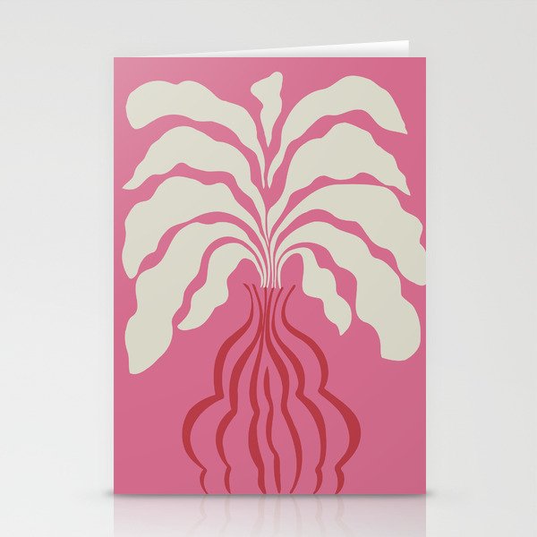 Minimal leaf and vase Stationery Card Gallery Image 1