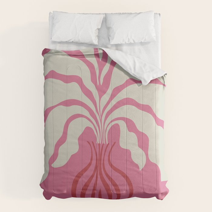 Minimal leaf and vase Comforter Gallery Image 1