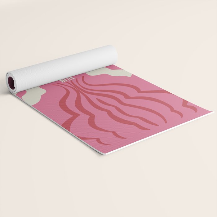 Minimal leaf and vase Yoga Mat Gallery Image 2