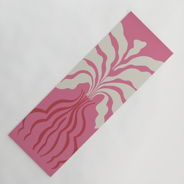 Minimal leaf and vase Yoga Mat Gallery Image 1