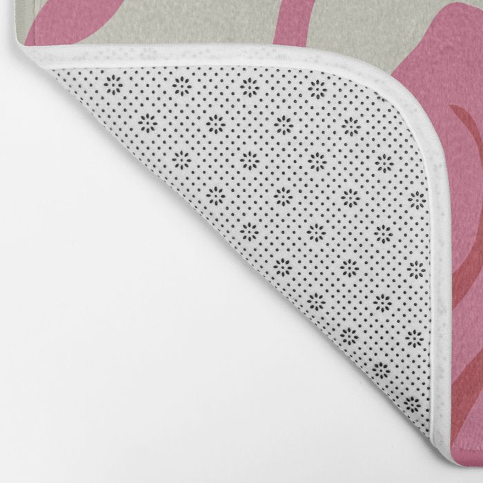 Minimal leaf and vase Bath Mat Gallery Image 2