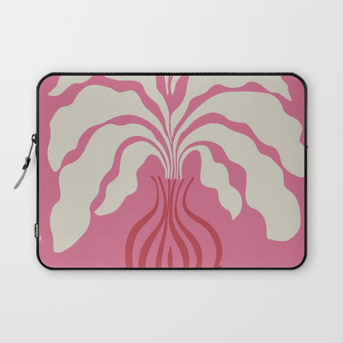 Minimal leaf and vase Laptop Sleeve Gallery Image 1
