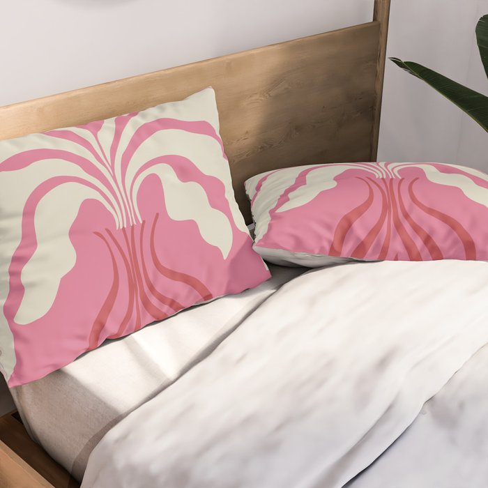 Minimal leaf and vase Pillow Sham Gallery Image 2