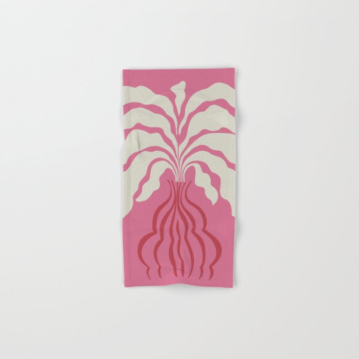 Minimal leaf and vase Bath Towel Gallery Image 1
