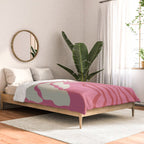 Minimal leaf and vase Comforter Gallery Image 2