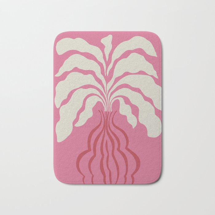 Minimal leaf and vase Bath Mat Gallery Image 1