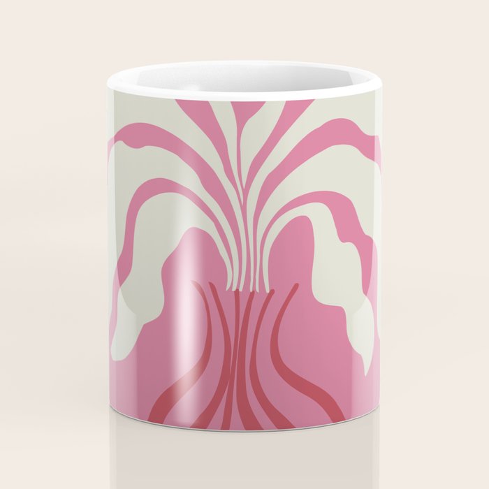 Minimal leaf and vase Coffee Mug Gallery Image 4