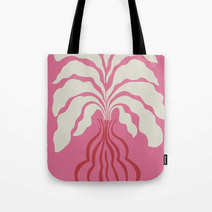 Minimal leaf and vase Tote Bag Gallery Image 1