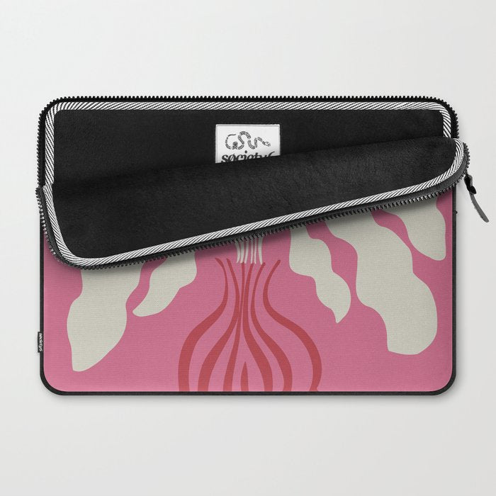Minimal leaf and vase Laptop Sleeve Gallery Image 2