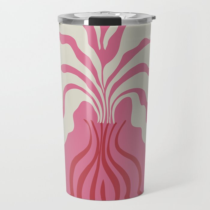 Minimal leaf and vase Travel Mug Gallery Image 1