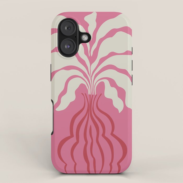 Minimal leaf and vase iPhone Case Gallery Image 1