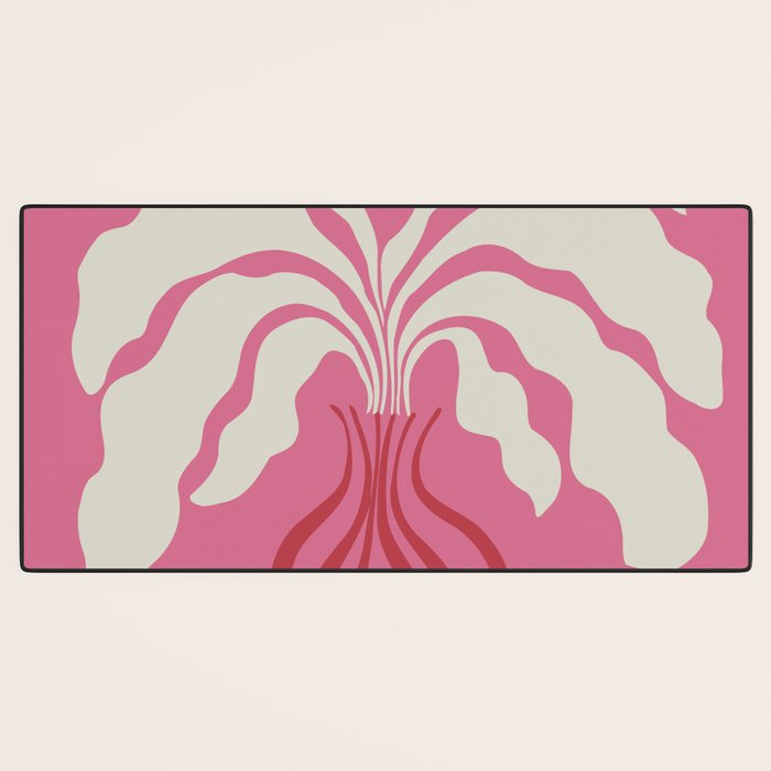 Minimal leaf and vase Desk Mat Gallery Image 3