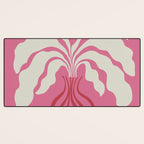 Minimal leaf and vase Desk Mat Gallery Image 3
