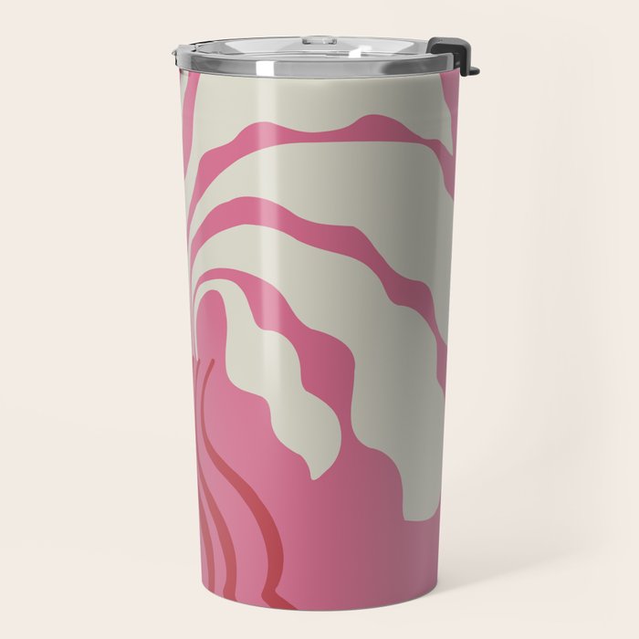 Minimal leaf and vase Travel Mug Gallery Image 2