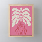 Minimal leaf and vase Mini Art Print Gallery Image 1