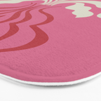 Minimal leaf and vase Bath Mat Gallery Image 3