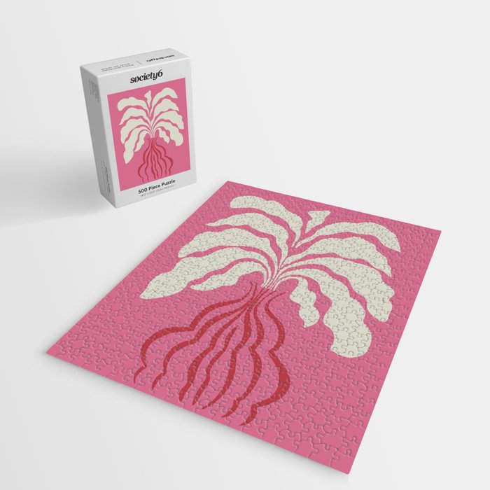 Minimal leaf and vase Jigsaw Puzzle Gallery Image 2