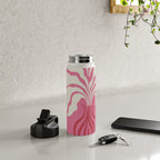 Minimal leaf and vase Water Bottle Gallery Image 4