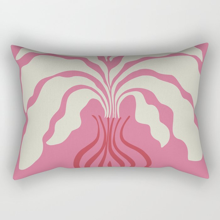 Minimal leaf and vase Rectangular Pillow Gallery Image 1