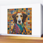 Gustav Klimt Style Dog with Colorful Scarf Wall Mural Gallery Image 2