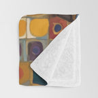 Gustav Klimt Style Dog with Colorful Scarf Throw Blanket Gallery Image 3