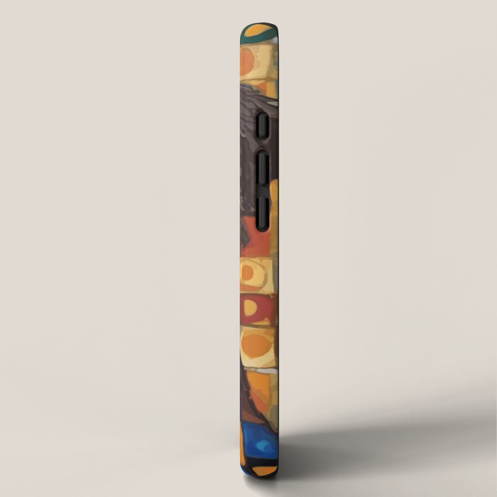 Gustav Klimt Style Dog with Colorful Scarf iPhone Case Gallery Image 2