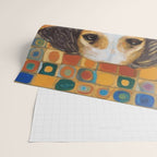 Gustav Klimt Style Dog with Colorful Scarf Wrapping Paper Gallery Image 2