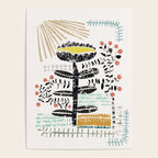 Block print bold flower Poster Gallery Image 4